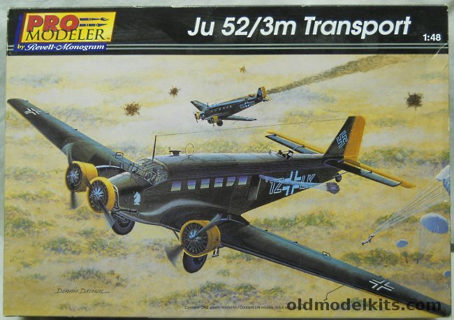 Monogram 1/48 Pro Modeler Ju-52 /3m Transport - Luftwaffe 2.KGZbV1 Milos Greece May 1941 or Spanish Civil War Ju-52/3mg4e Salamanca Spain 1936, 85-5944 plastic model kit